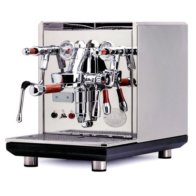 ECM Synchronika espresso machine with bubinga knobs, and portafilter, Clive Coffee - Knockout (Bubinga)