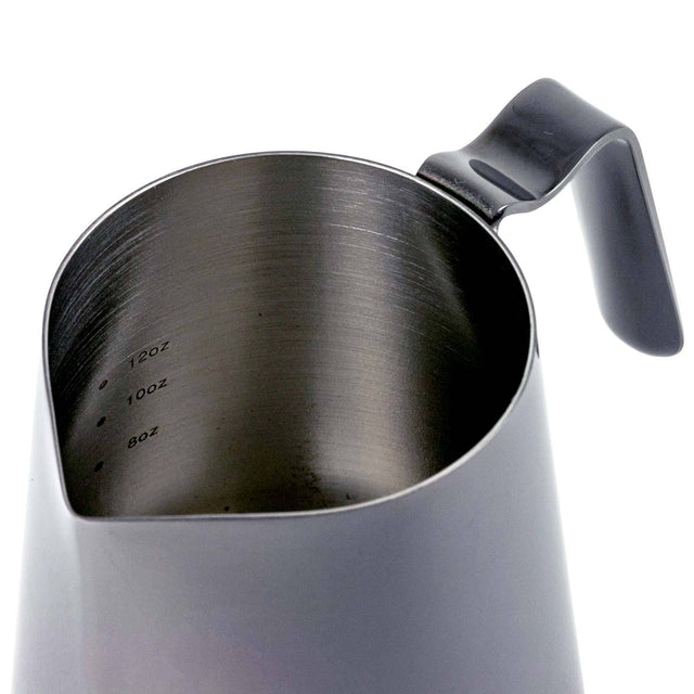 Fellow Eddy Steaming pitcher inside measurements, graphite 18oz, Clive Coffee - Knockout