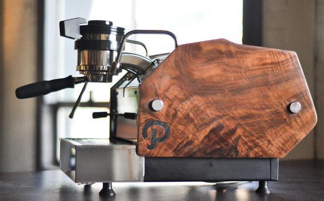 La Marzocco GS3 Wood Panels in Walnut, Clive Coffee - Lifestyle