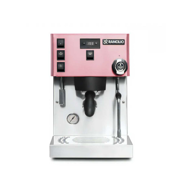 Rancilio Silvia Pro X Espresso Machine front in matte pink from Clive Coffee - knockout