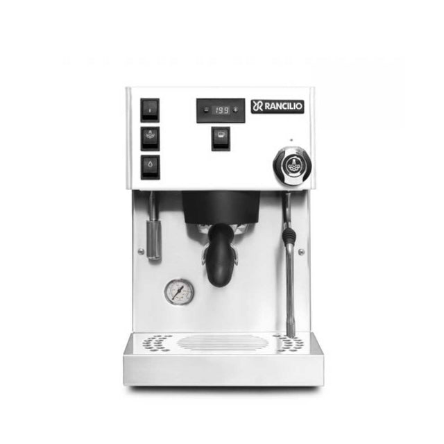 Rancilio Silvia Pro X Espresso Machine front in matte white from Clive Coffee - knockout