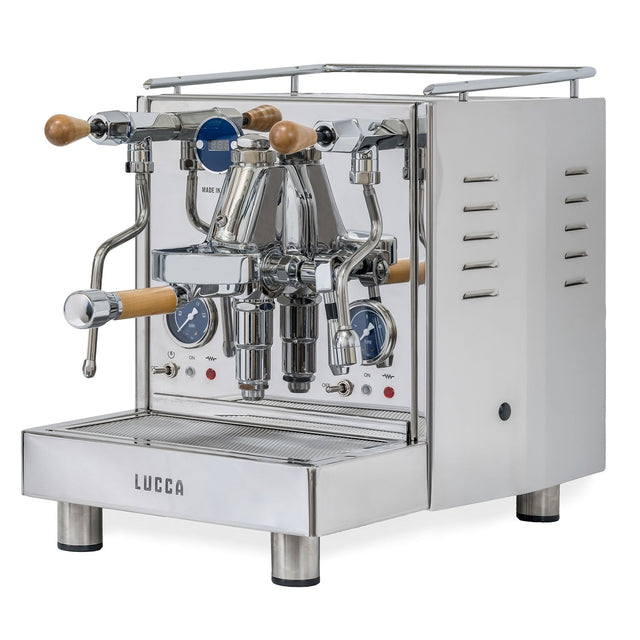 LUCCA M58 Espresso Machine, with Maple Touchpoints, from Clive Coffee, knockout (Maple)