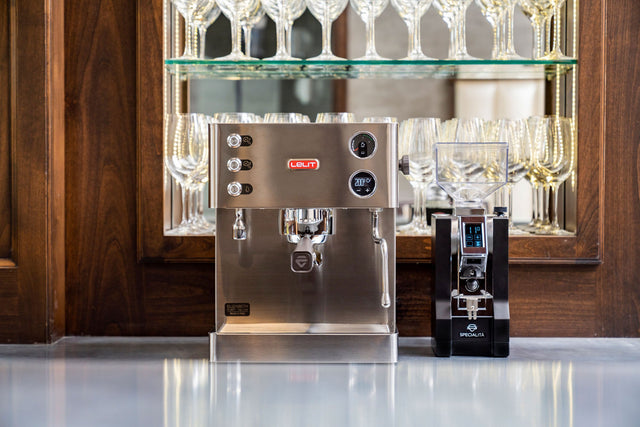 Lelit Elizabeth Espresso Machine with Eureka Mignon Specialita espresso grinder from Clive Coffee - lifestyle - large