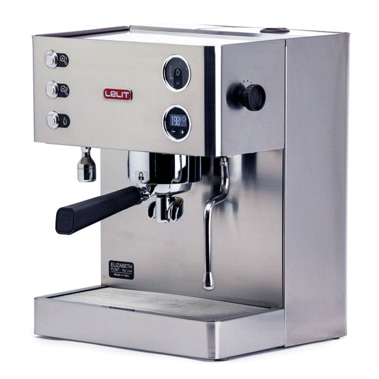 Lelit Elizabeth Dual Boiler Espresso Machine, front view, from Clive Coffee - Knockout