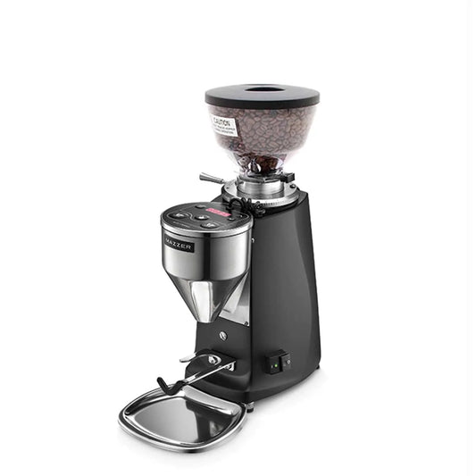 Mazzer Mini Doserless Type A Espresso Grinder, black, from Clive Coffee, knockout