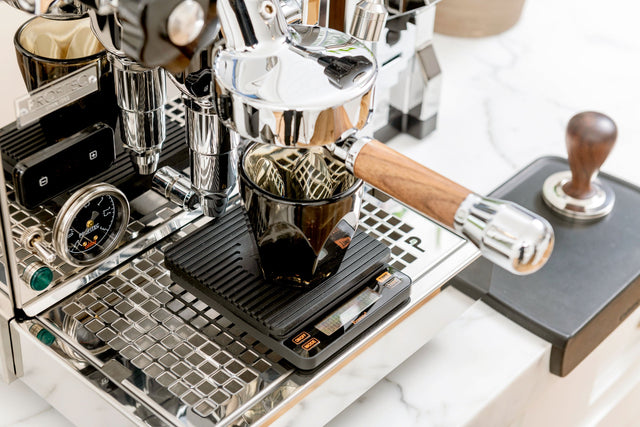 NotNeutral Vero Cortado cup with Profitec-Pro-600-Walnut-Espresso-Machine-Eureka-Mignon-Specialita-Chrome-Grinder-Clive Coffee - Lifestyle
