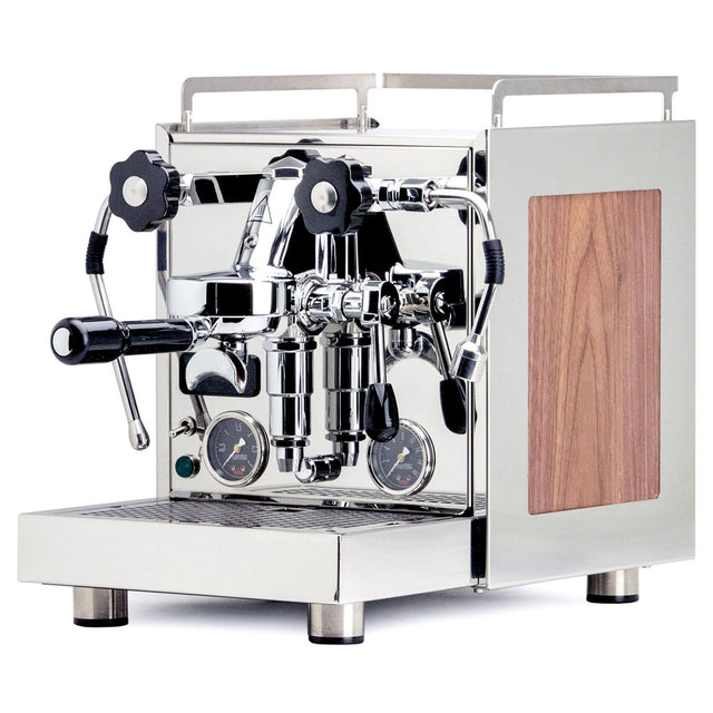Profitec Pro 600 Dual Boiler Espresso Machine with walnut wood panel inserts from Clive Coffee - knockout