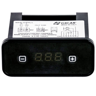Timer display module for Profitec T64 espresso grinder with wiring diagram label