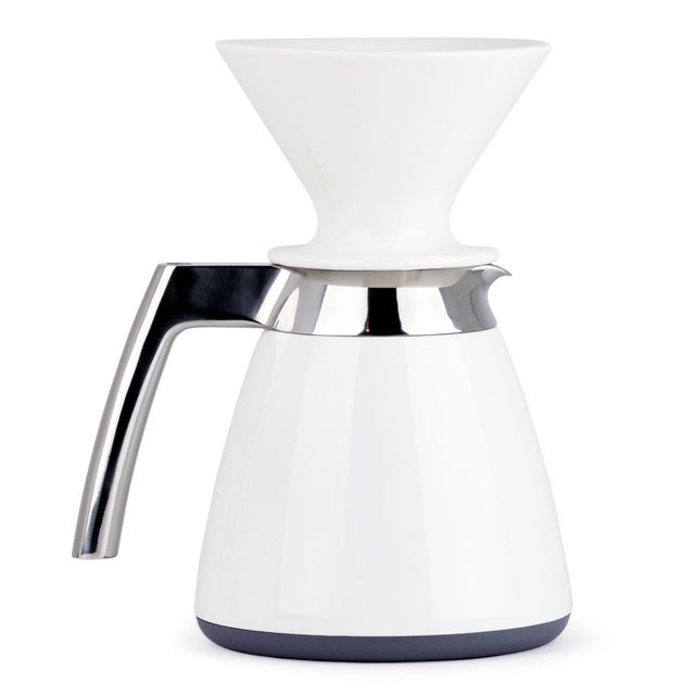 Ratio Thermal Carafe with Ceramic Dripper in White, Clive Coffee - Knockout