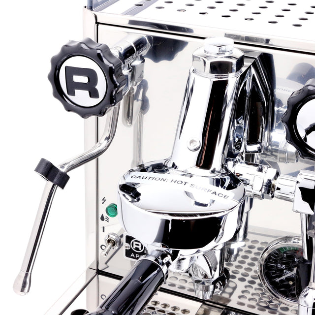 Rocket Appartamento Espresso Machine, steam wand knob with Rocket logo, Clive Coffee - Knockout