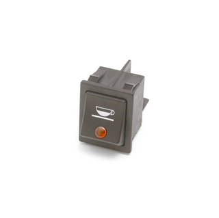 Grey rectangular brew switch with cup icon for Rancilio Silvia espresso machines.