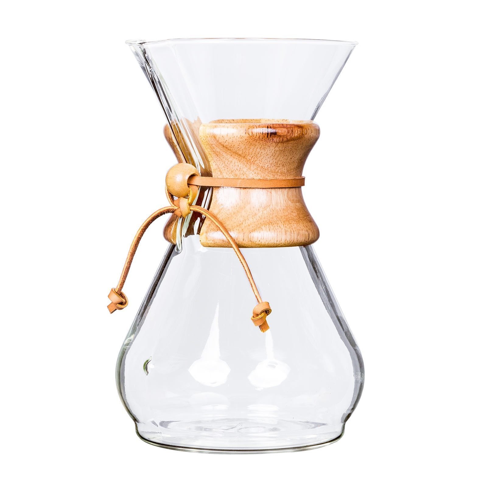 Chemex 3-Cup Glass Pour-Over Coffee Maker with Natural Wood Collar