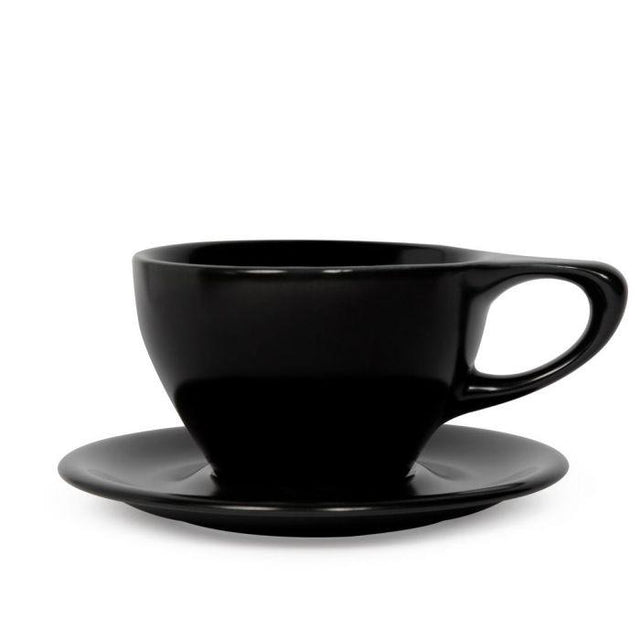 notNeutral LINO Latte Cup & Saucer, Black, Clive Coffee - Knockout