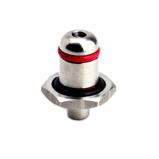 Shiny stainless steel water tank outlet adapter with red sealing ring